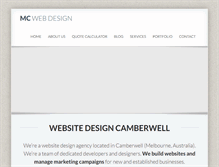 Tablet Screenshot of mcwebdesign.com.au
